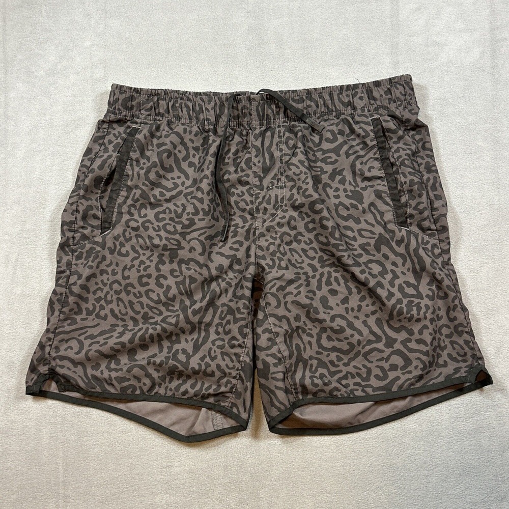 RVCA Yogger Men's Size 30x7 Stretch Elastic Waist Drawstring Black Grey Shorts